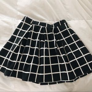 Boohoo High Waisted Window Pane Skirt